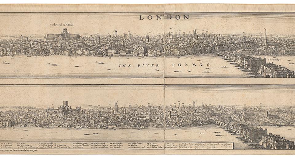 London before and after the Great Fire 
