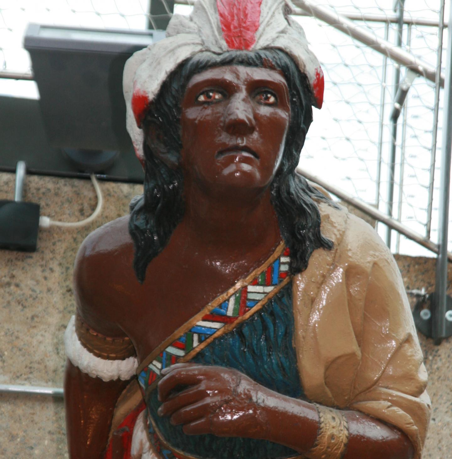 Hiawatha, part of the figurehead collection on board Cutty Sark
