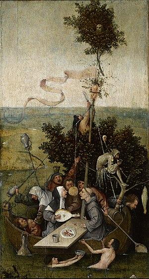 Hieronymus Bosch, Ship of Fools (c. 1490-1500), oil on wood