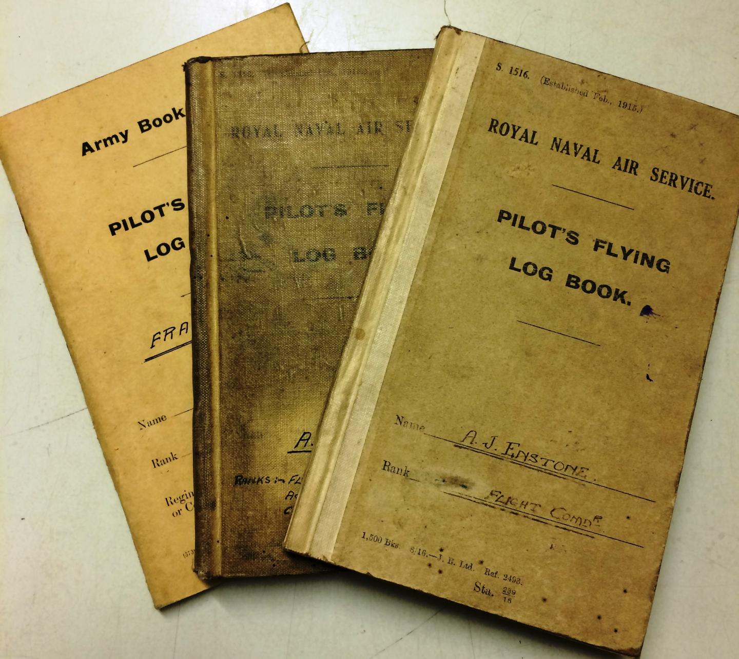 The pilot books belonging to Albert James Enstone