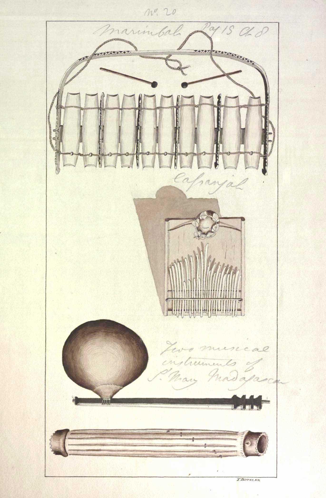 BTL/2/1/18 Marimbah, Casanjah, and Two musical instruments of St Mary Madagascar, Page 15 Ch. 8 / No. 20