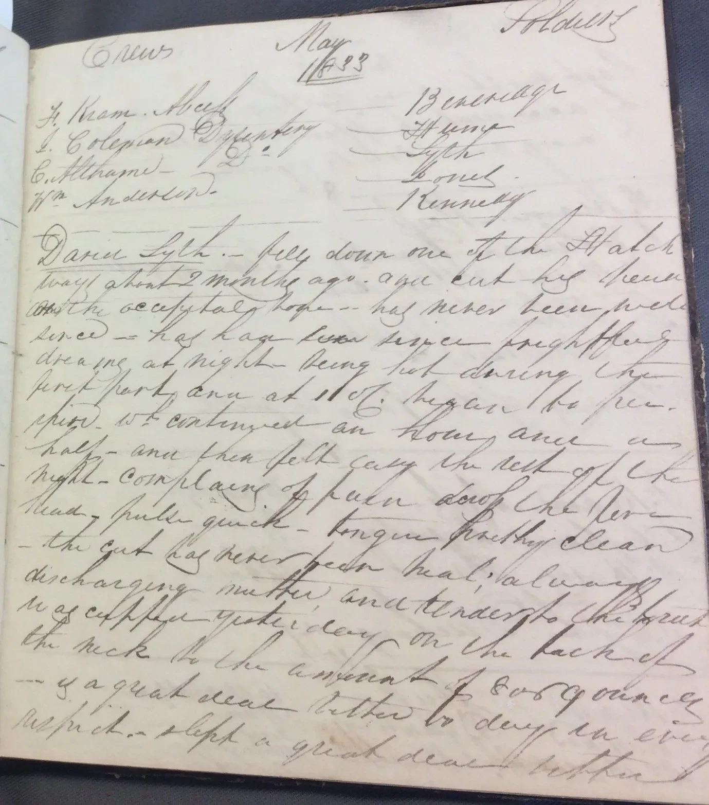 Page mainly containing the entry for David Lyth
