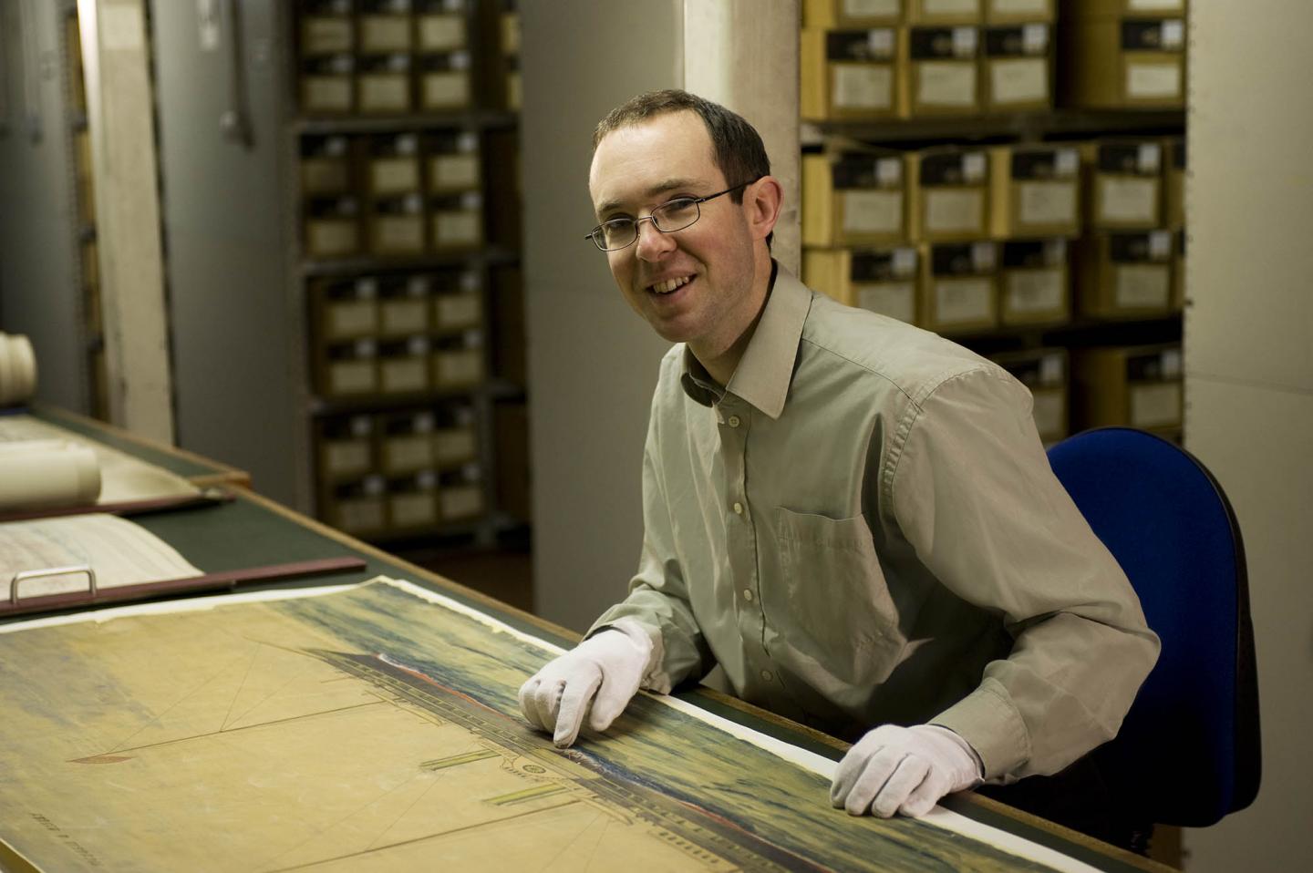 Jeremy Michell, keen yachtsman and part of the National Maritime Museum curatorial team