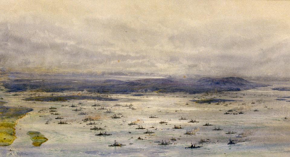 The Grand Fleet in Scapa Flow after the Battle of Jutland