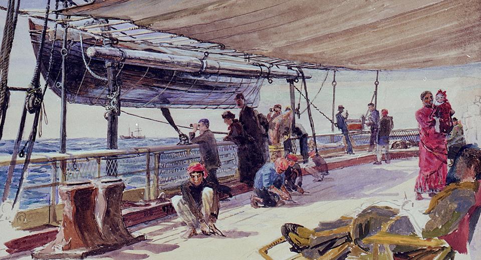 Passengers Aboard the Garonne in the West Indies, 1893