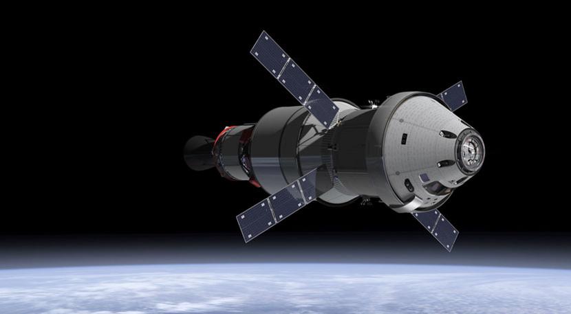 Artists depiction of the Orion module in space (Credit: NASA) 