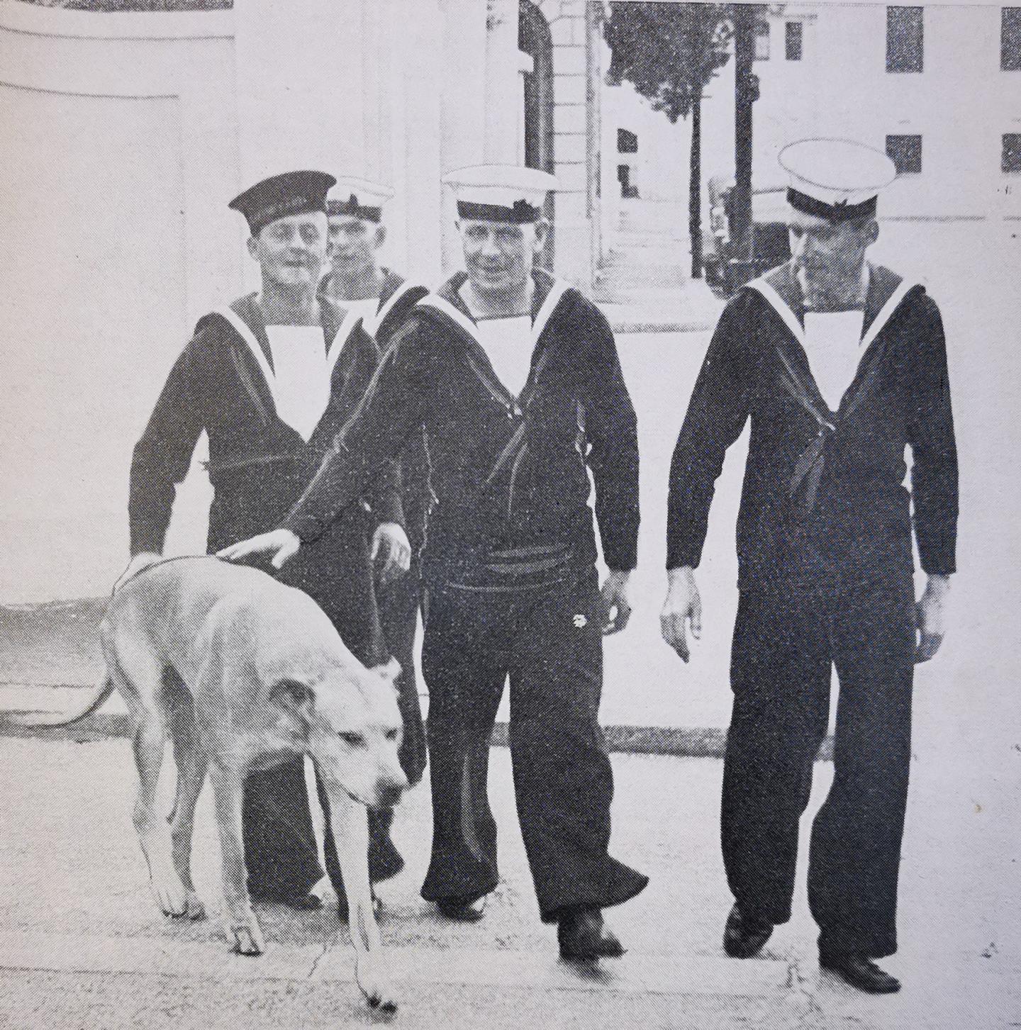 Nuisance walking with a group of sailors