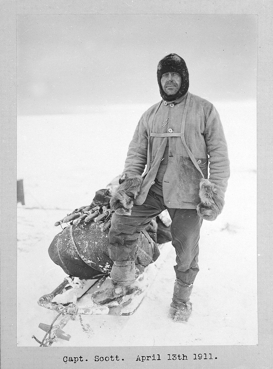 Captain Robert Falcon Scott in the Antarctic