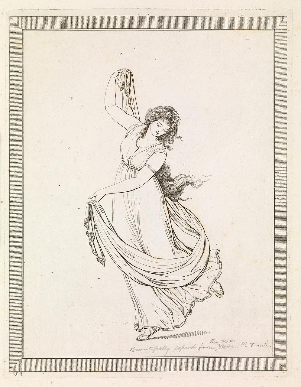 Print of Emma Hamilton's Attitudes, after Friedrich Rehberg