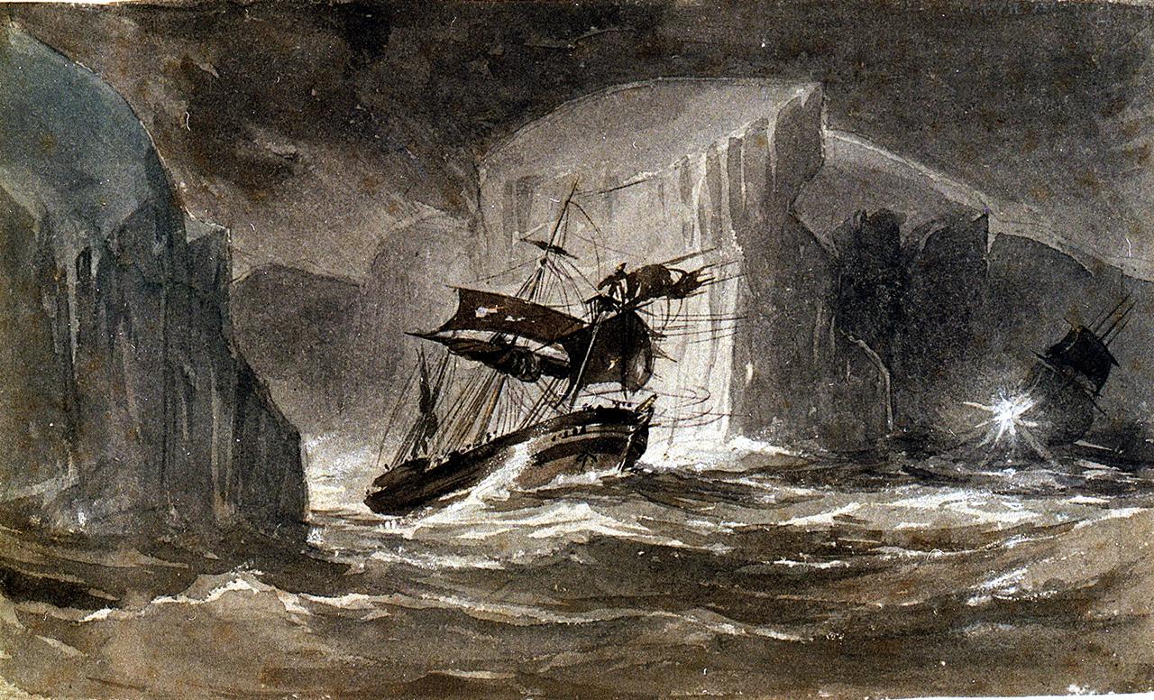 HMS Erebus and HMS Terror in Antarctica