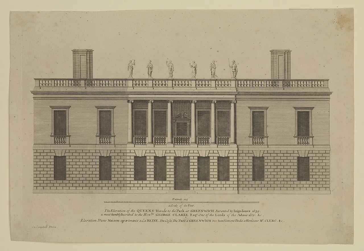 The Elevation of the Queens House to the Park