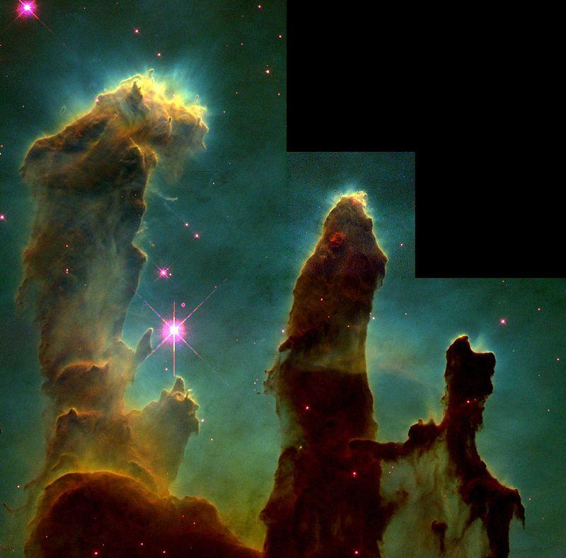 Pillars of creation, hubble telescope
