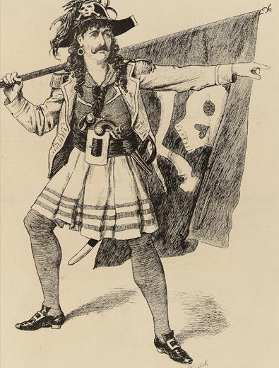 Richard Temple as the Pirate King in the first London production of The Pirates of Penzance