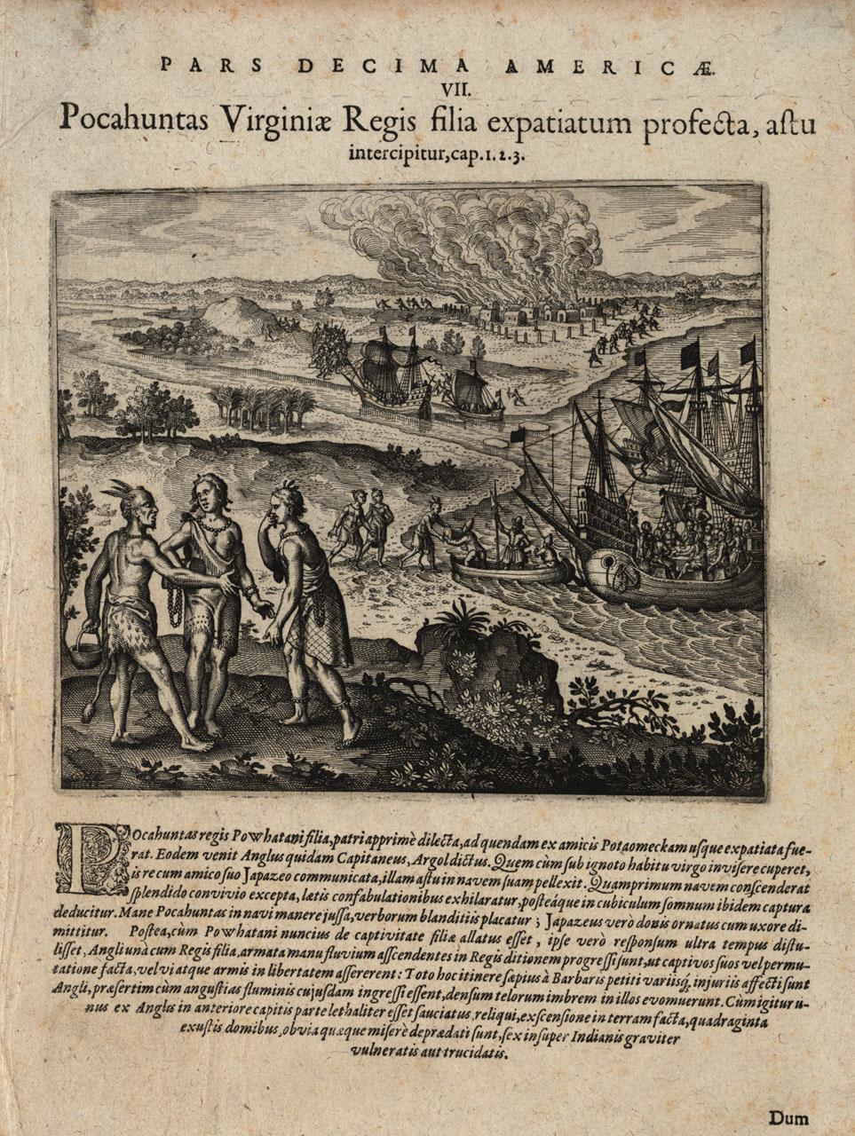 Plate VII from the tenth part of the America e-series, 1619