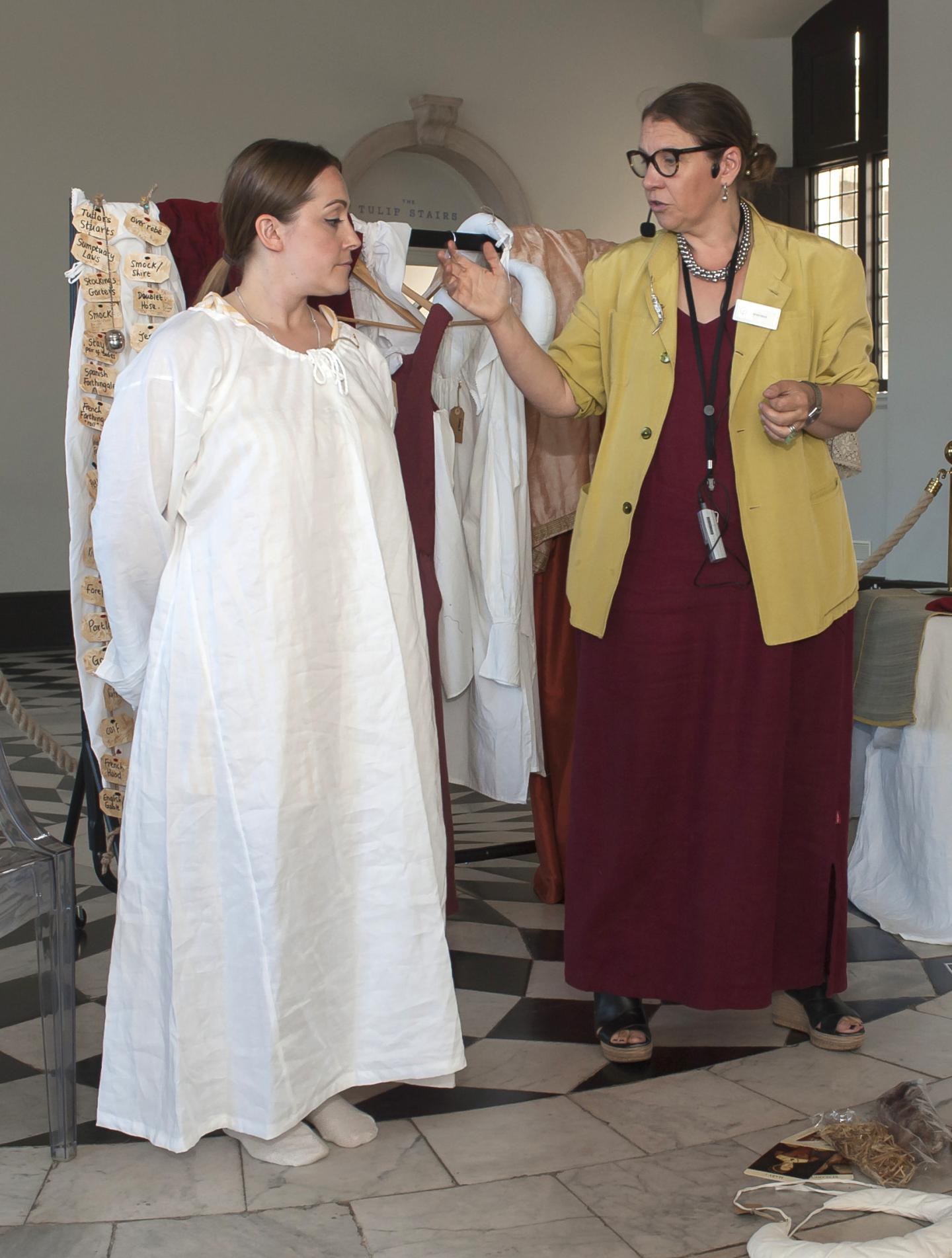 Tudor costume workshop in the Great Hall, Queen's House