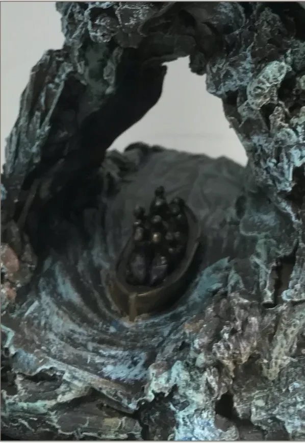 Lifeboat detail in The Sea Deity bust