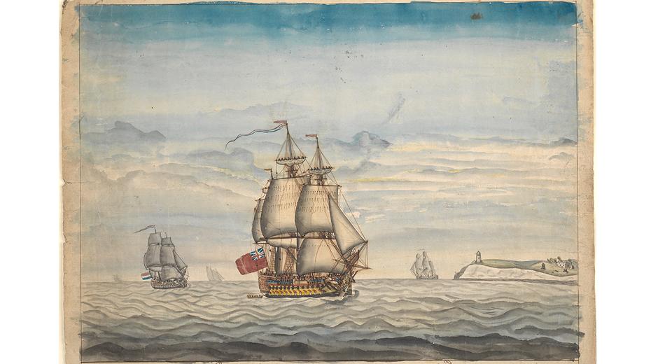 Bellona with Dutch prize, December 1780