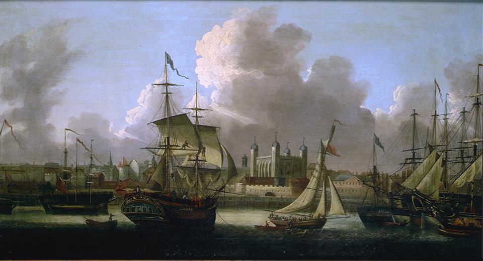 Shipping in the Pool of London by Robert Dodd