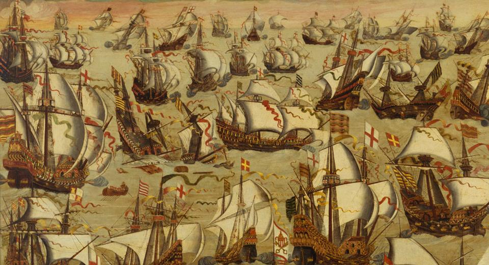 English Ships and the Spanish Armada, August 1588 Read more at http://collections.rmg.co.uk/collections/objects/11754.html#TK21cXa6axbgWqiv.99