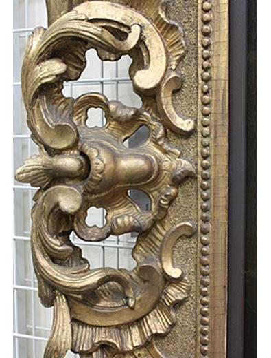 Cartouche carved in a rococo style 