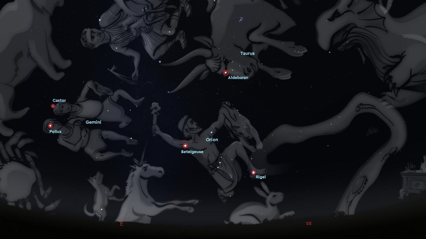 Orion, Taurus and Gemini