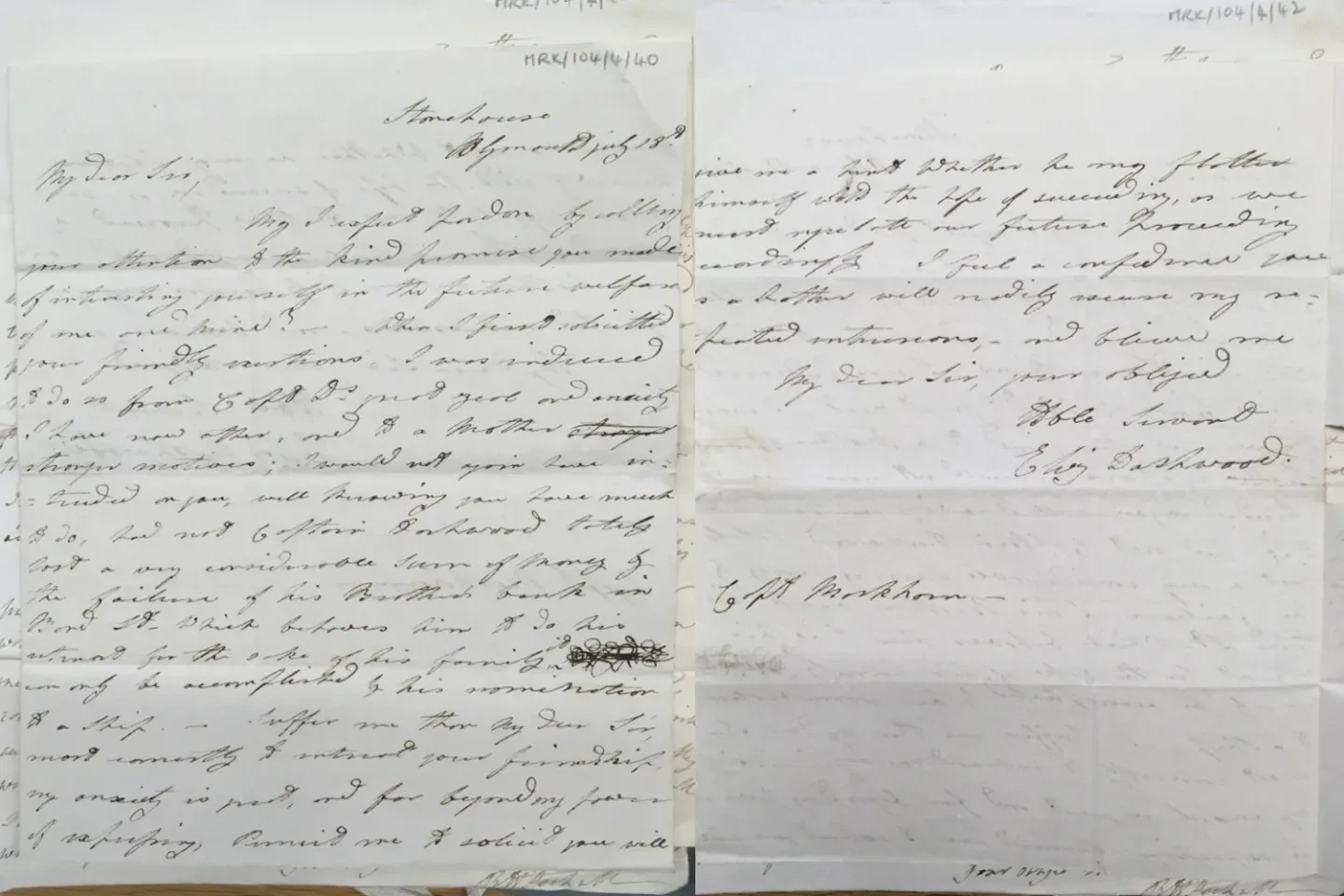 A handwritten letter.
