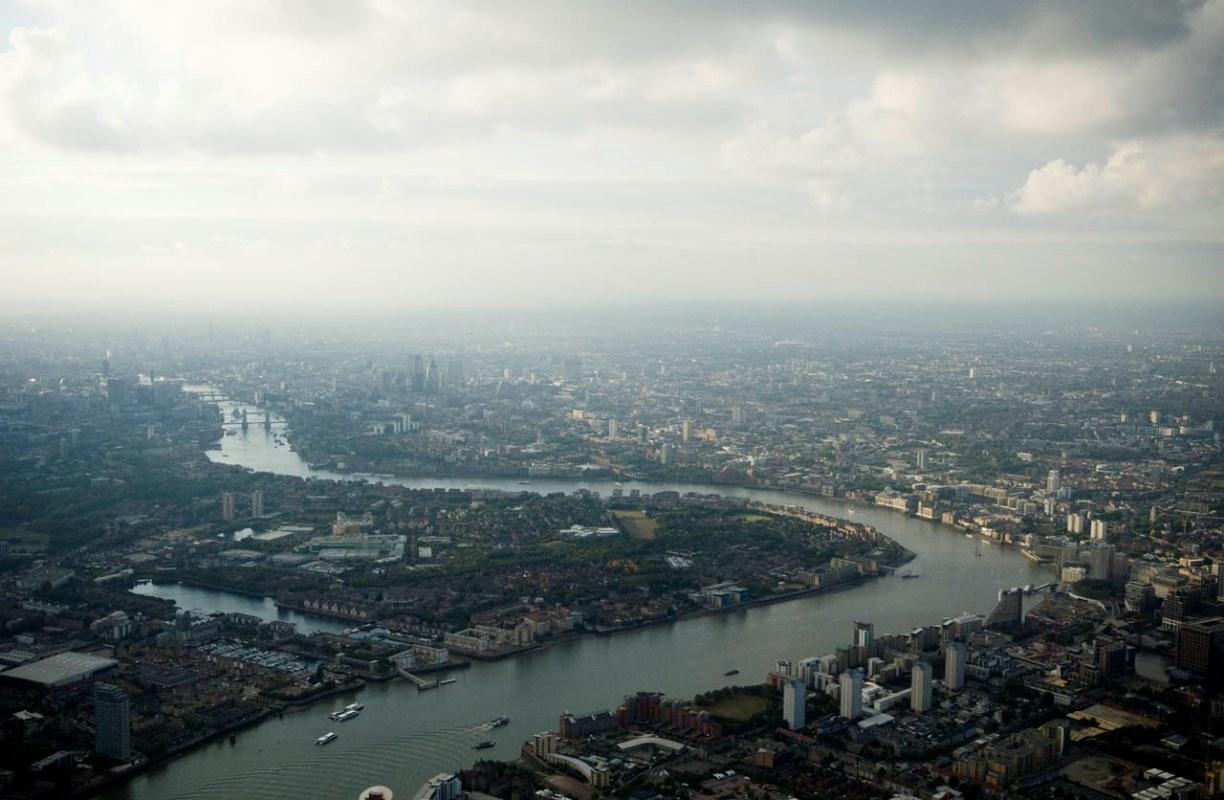 Aerial view of the Thames