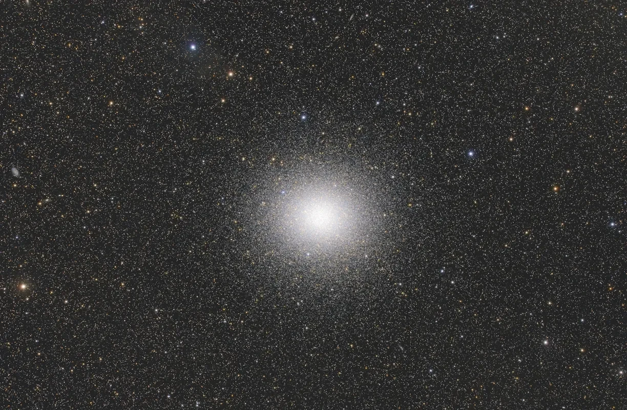 Astronomy photograph of the globular cluster Omega Centauri.