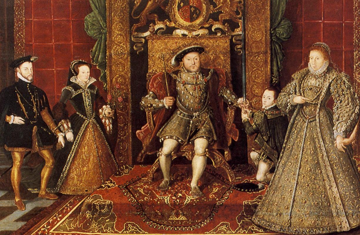Mary I and Philip II of Spain, Henry VIII, Edward VI and Elizabeth I