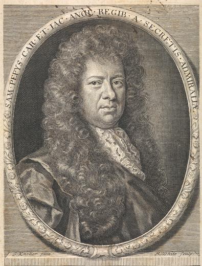Samuel Pepys by Robert White (after Sir Godfrey Kneller),1690