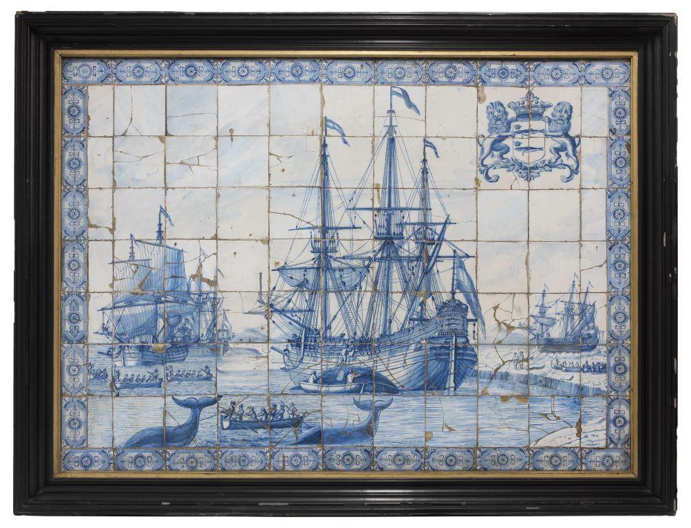 The tile picture before conservation