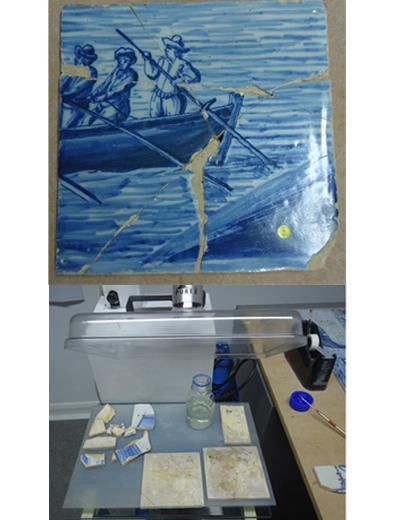 Tile conservation at the National Maritime Museum