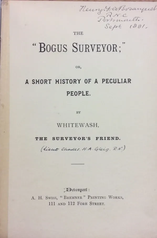 Title page of The Bogus Surveyor