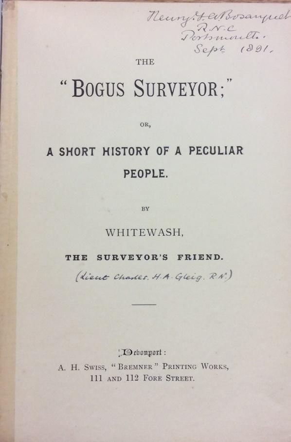Title page of The Bogus Surveyor