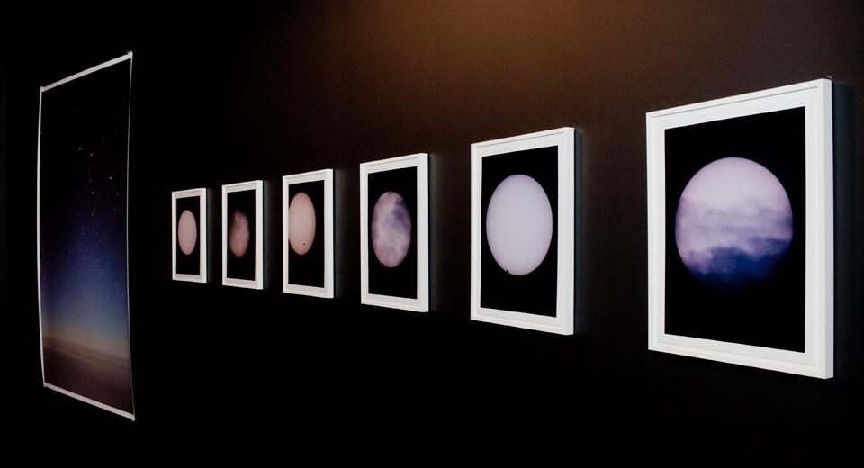 installation shot of Wolfgang Tillmans’ work in Visions of the Universe,  image National Maritime Museum, London, courtesy of the artist