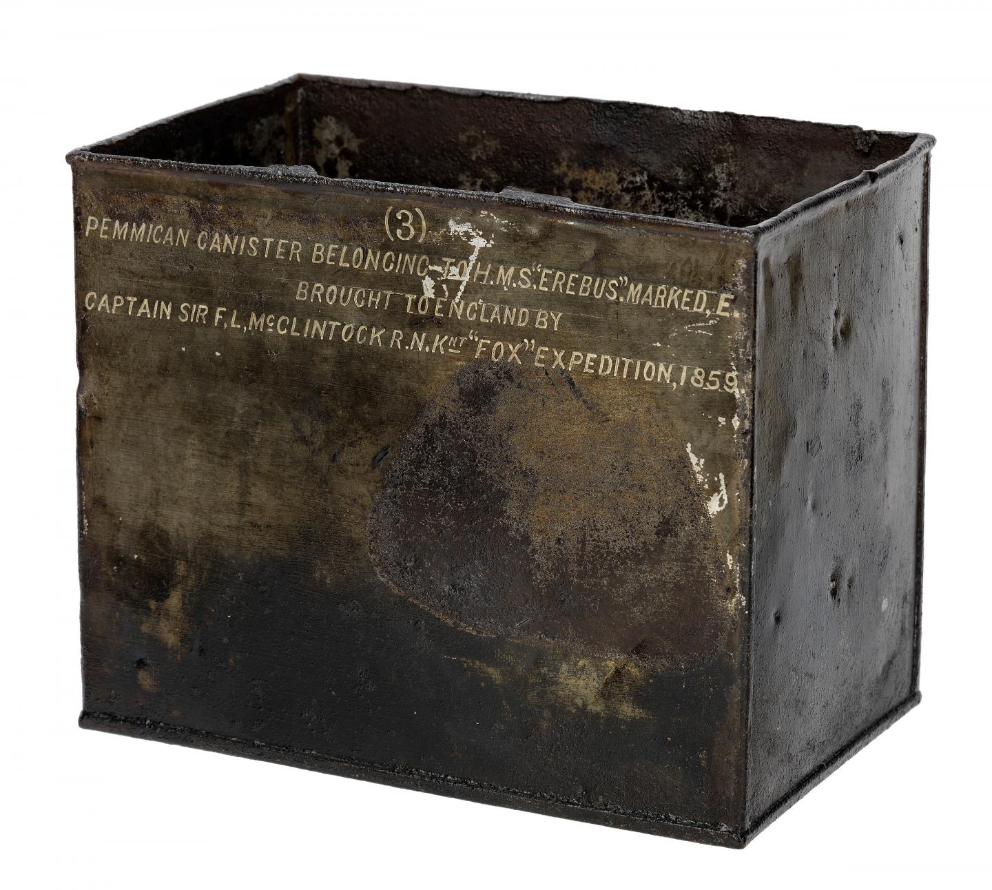 Pemmican tin from the Franklin expedition (AAA2196)