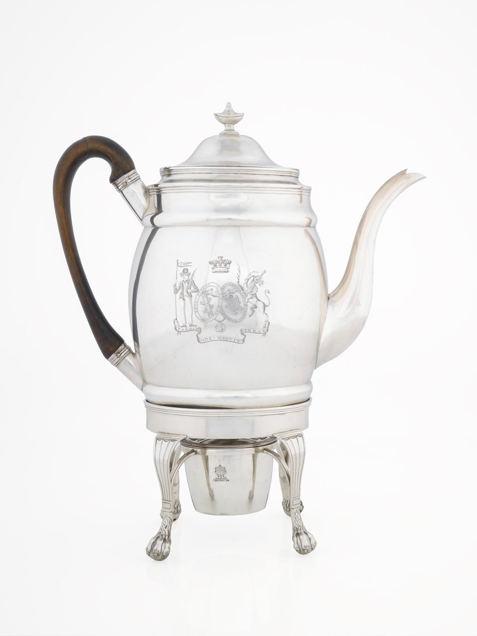 Coffee pot owned by Admiral Lord Nelson (PLT0120, National Maritime Museum)