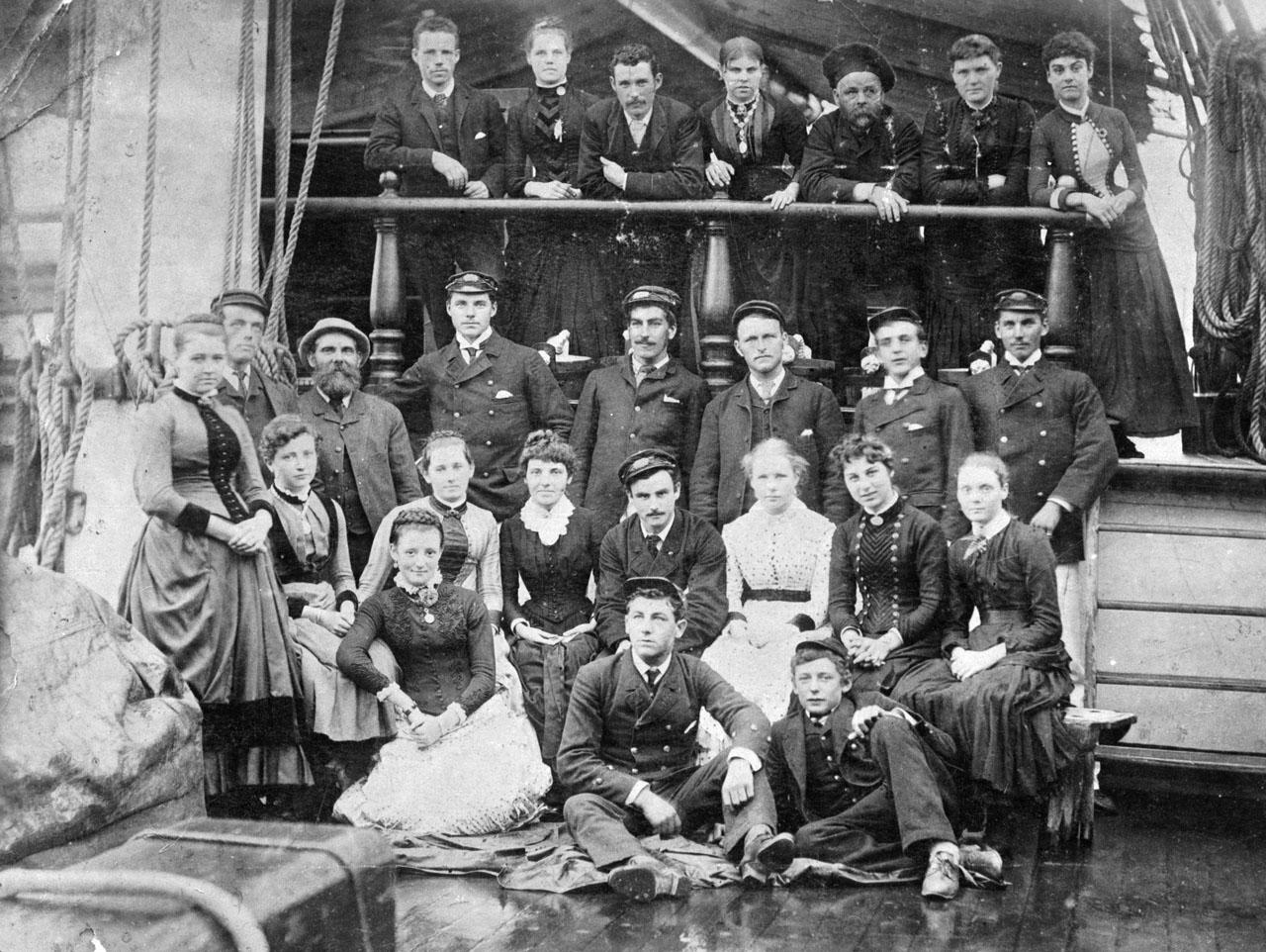 Sailors on board Cutty Sark