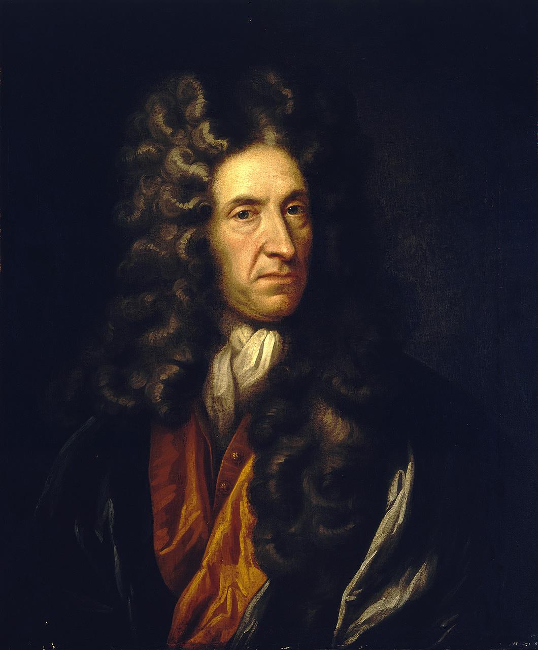 A half-length portrait of the political pamphleteer and author Daniel Defoe (BHC2648, National Maritime Museum)
