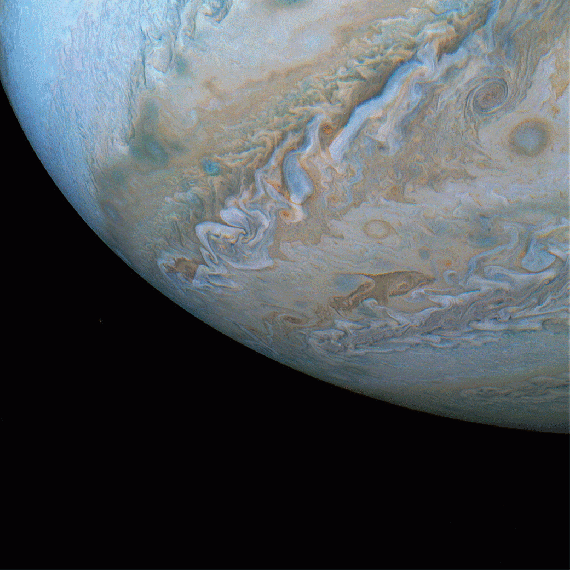 Juno spacecraft image sequence