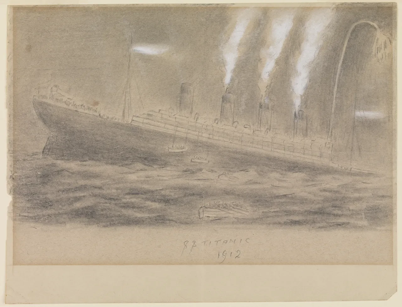 Sketch of the Titanic sinking