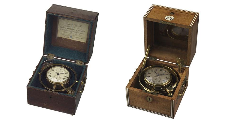 Marine chronometers made by Arnold and Parkinson & Frodsham 