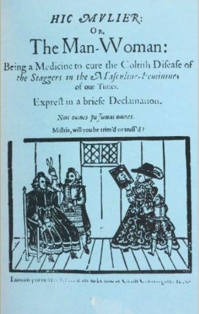 Cover of a pamphlet titled 'The Man-Woman'