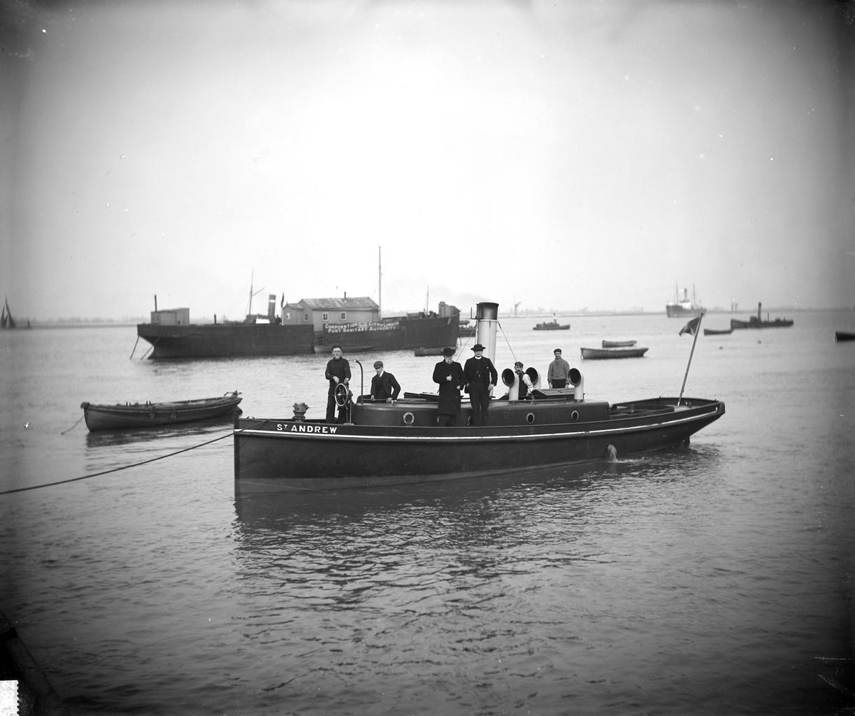 A photograph by F.C. Gould & Son showing the mission launch St. Andrew off Gravesend circa 1905..JPG