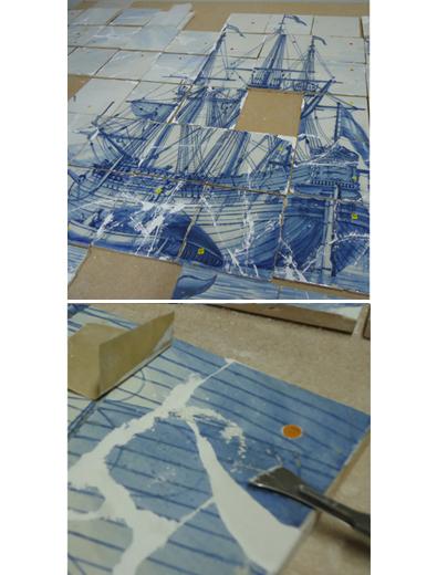 Tile conservation at the National Maritime Museum 2