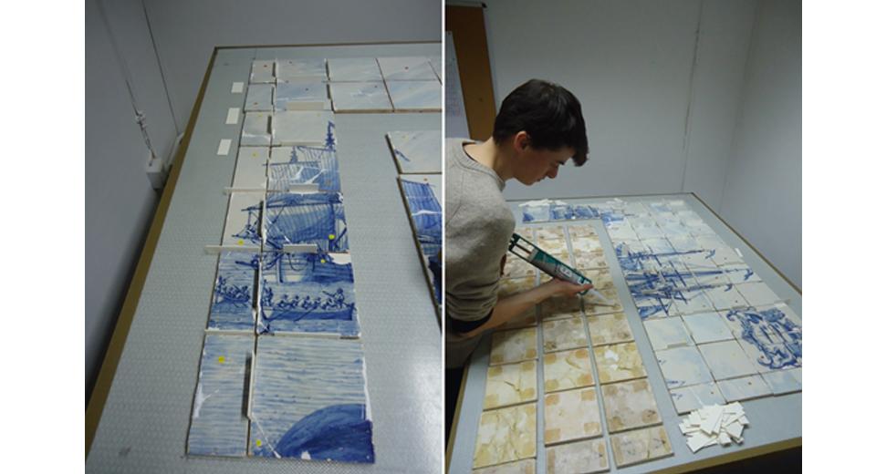 Museum conservation of tiles