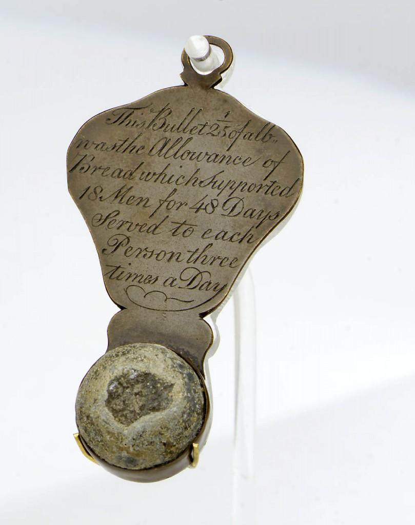 The bullet used by Captain William Bligh to measure out rations once they were cast from the Bounty ZBA2702