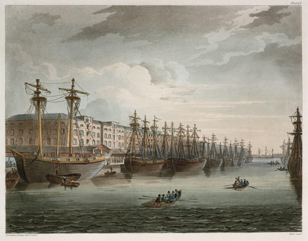 The West India Docks were built following pressure from those profiting from the slave trade
