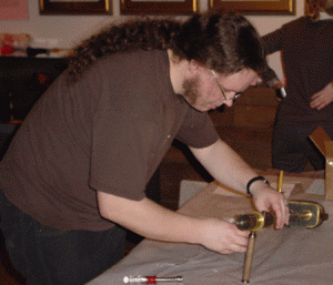  Putting the finishing touches to the display in the Royal Observatory