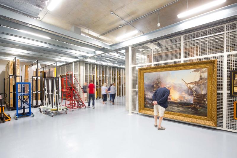 Inside the collections storage facility and conservation studio of Royal Museums Greenwich